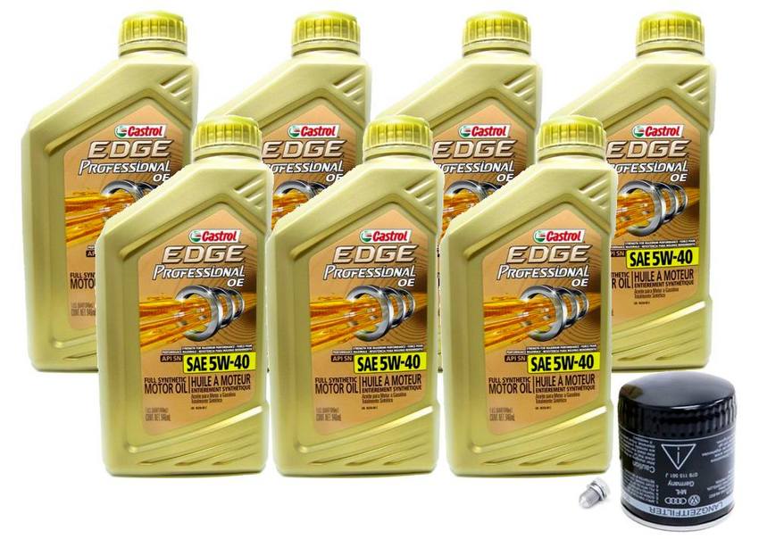 Audi Engine Oil Change Kit - (5W-40) (7 Quart) N90813202